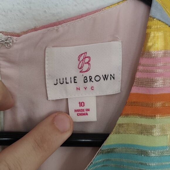 Julie Brown NYC Dress Womens Size 10 Sleeveless Mini Multicolor - Picture 7 of 9